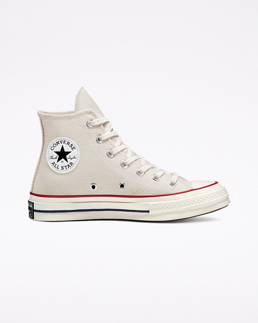 Dámské Boty Vysoké Converse Chuck 70 Vintage Platene Béžový Tmavě Červené | CZ PVAU74